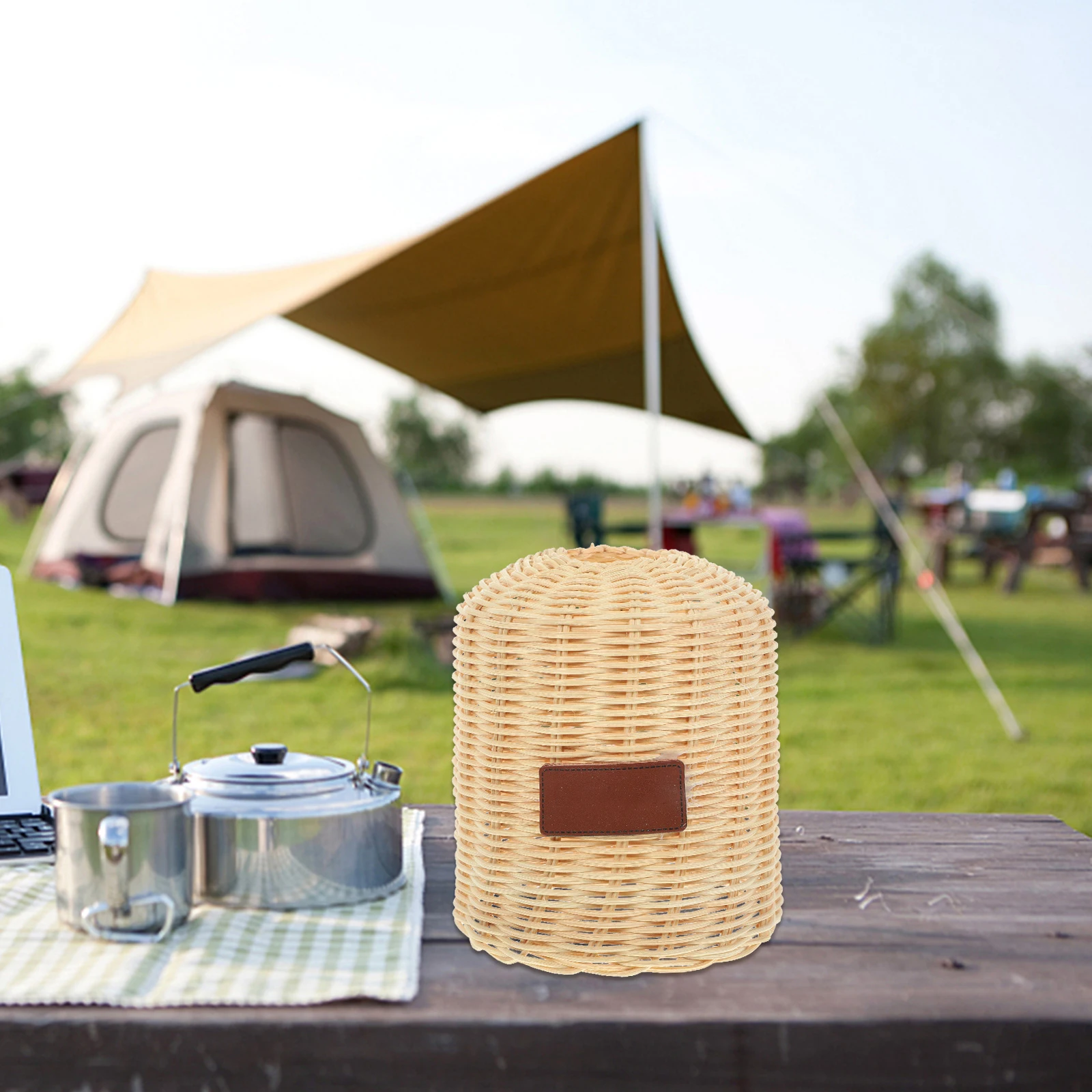 

Rattan Gas Tank Cover Flat Cylinder Protector Anti Collision Drop Proof BBQ Camping Hiking Outdoor Cooking Fuel Storage
