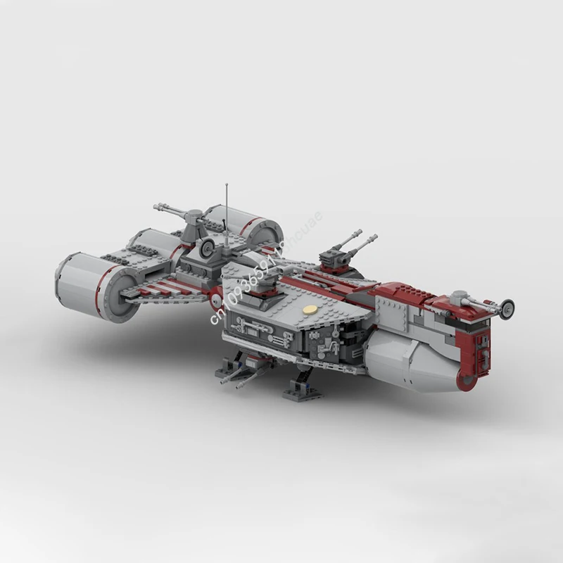 

1756PCS Star Battle Republic C70 Charger Refit (Republic Frigate) Model Moc Building Blocks Stacking Brick Creative Educational