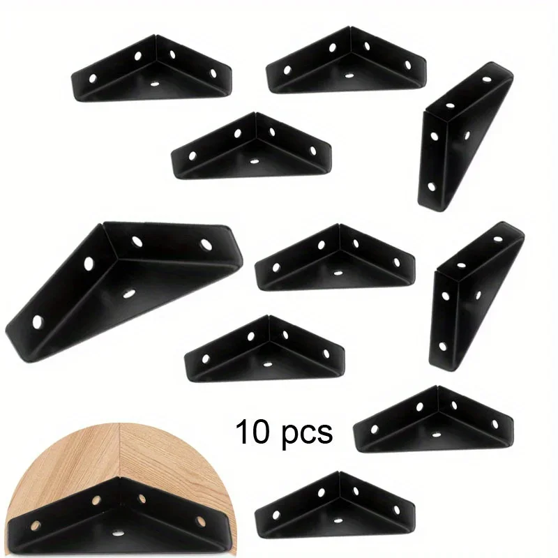

10pcs 90 Degree Right Angle Flat Corner Brace Type Shelf Bracket Heavy Duty Stainless Steel Shelf Supports Joint Angle Shelves