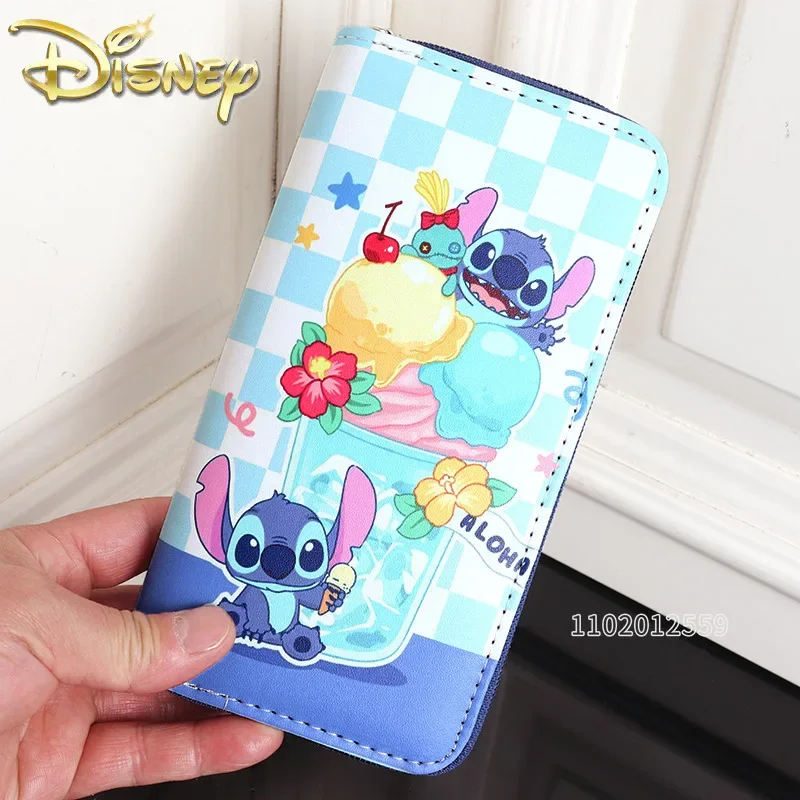 Disney Stitch New Wallet Luxury Brand Cartoon Women's Wallet Fashion Trend Children's Wallet Large Capacity Multi-card Slot