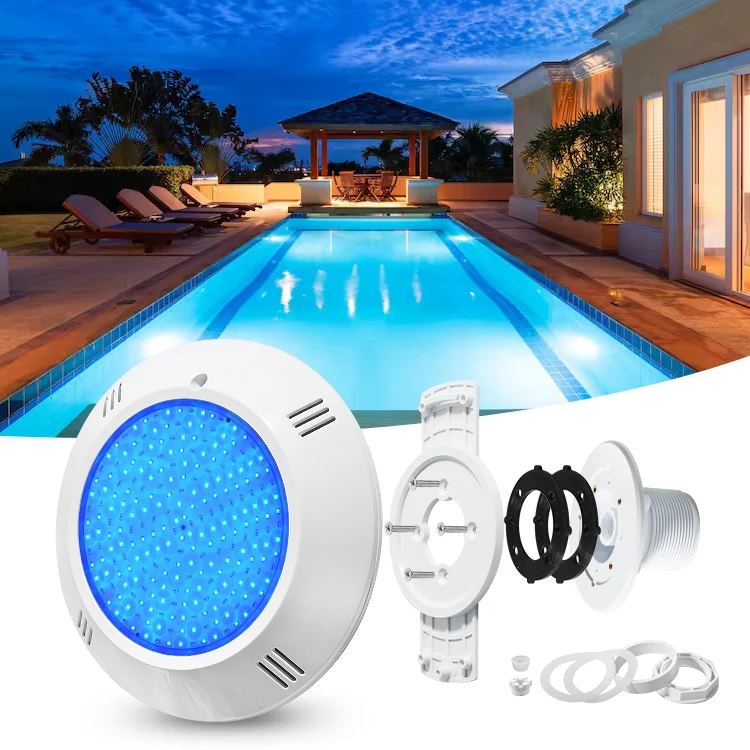 Outdoor swimming pool filled with 260mm 25W 35w resin for underwater lighting discoloration