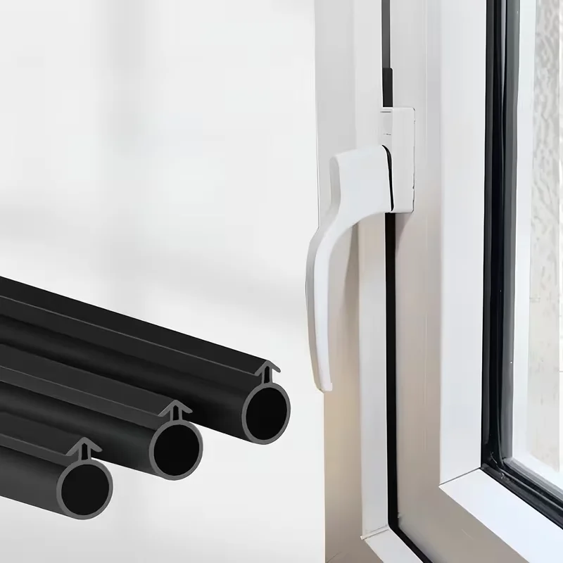 1/3/6m O Type Plastic Steel Door Window Block Sealing Weather Stripping Silicon Rubber Elastic Band Hollow Bulb Draft