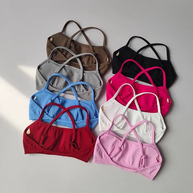 

Бесшовный спортивный бюстгальтер пуш-ап для женщин, ударопрочный, с красивым дизайном спинки, укороченный топ для фитнеса и йоги с эффектом Scrunch Bum