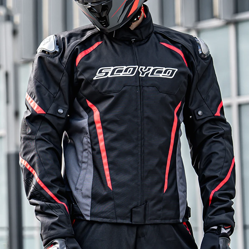 SCOYCO NEW Motorcycle Riding Suit Winter Street Warm Windproof Motorcycle Rider Racing Suit Anti-Fall JK217