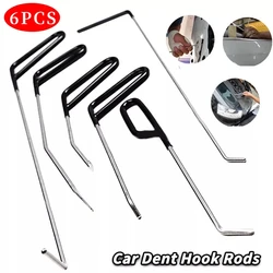 6Pcs Auto Pdr Puller Rods Dent Paintless Repair Tools Car Removal Hail Push Kits