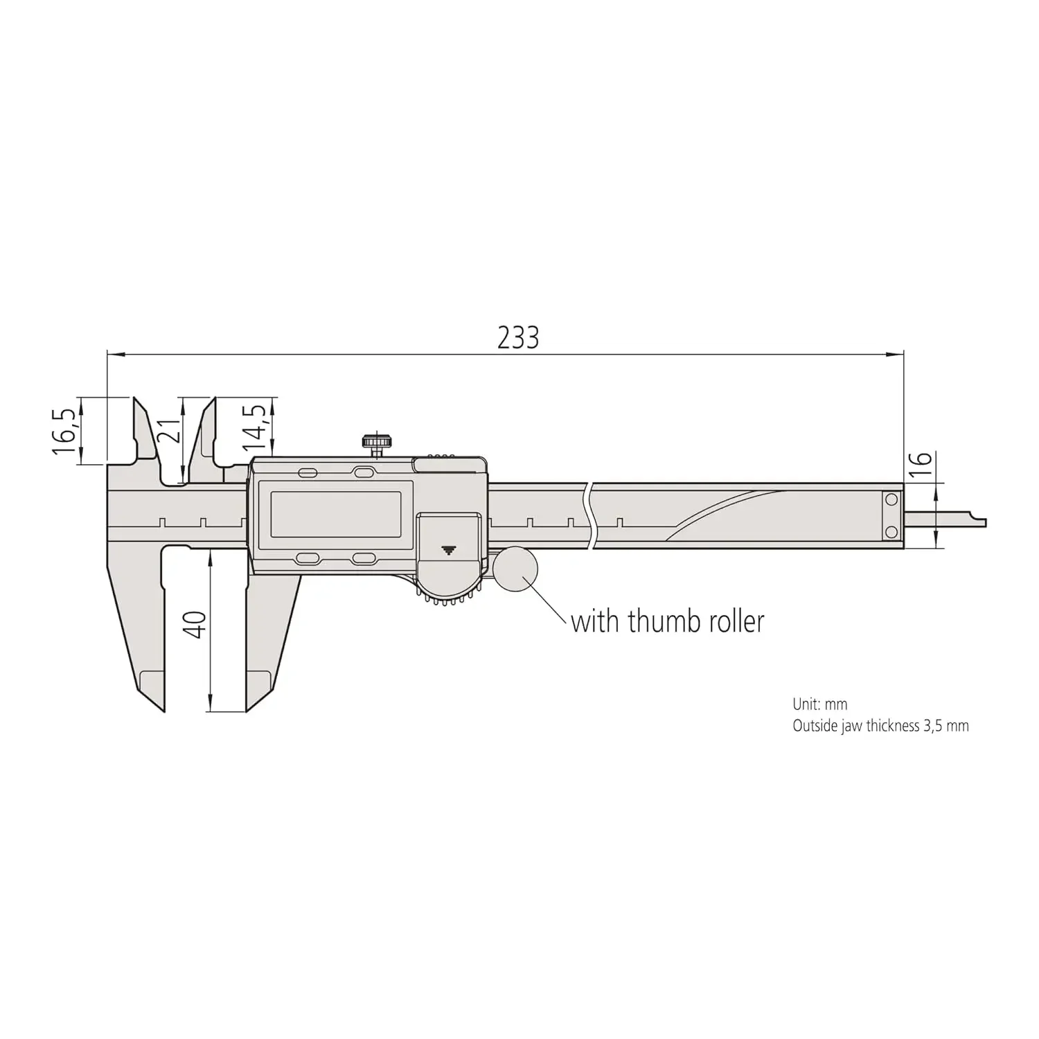 500-196-30 Advanced Onsite Sensor (AOS) Absolute Scale Digital Caliper, 0 to 6