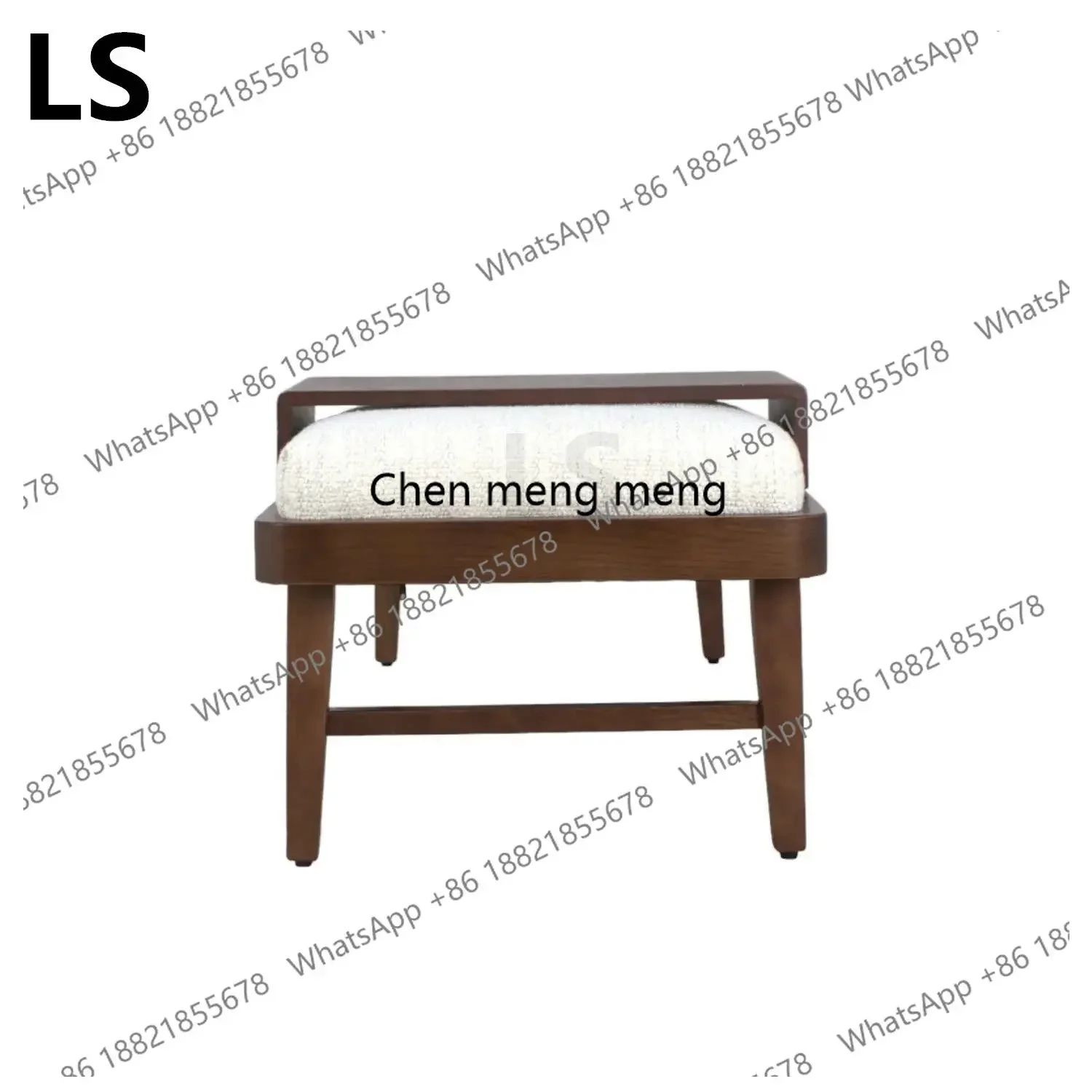 z183 Living room solid wood sofa stool new Chinese bedroom end stool shoe stool hotel