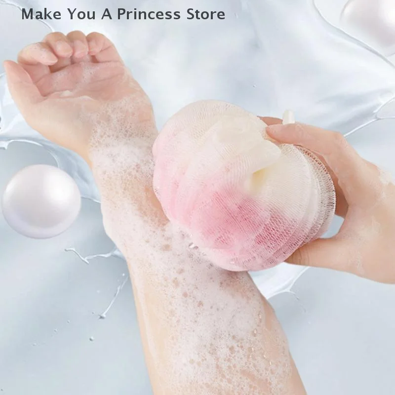 

Soft Bath Scrub Bath Ball Body Clean Bath Puff Bathroom Supplies Pumpkin Shape Scrubbing Bubble Shower Mesh Sponge Back Brush