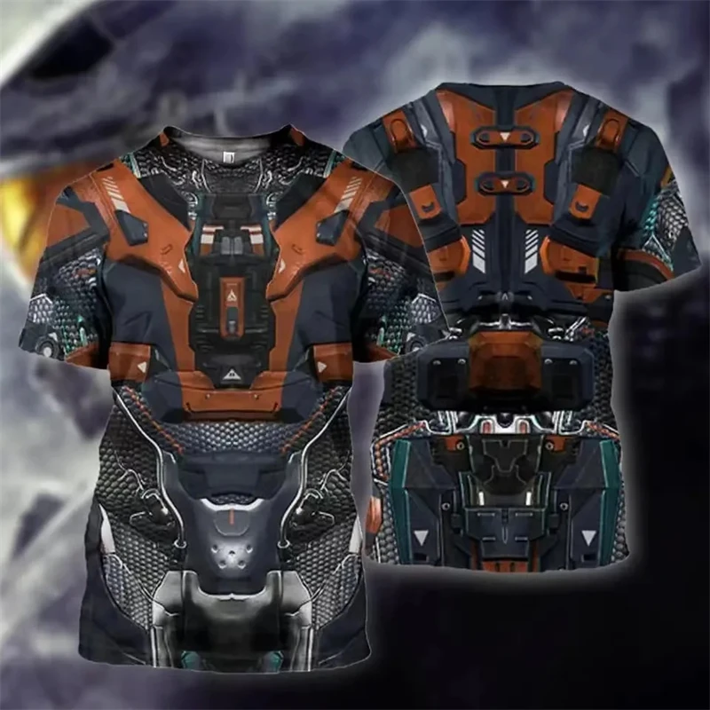 2024 New Knight Armor 3D Print T Shirts Knights Templar Harajuku Short-sleeve Unisex T-shirt Summer Oversized O Neck Tops Male
