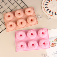 Silicone Donut Mold 6 Cavity Chocolate Bread Cake Mold Pastry Mould Non-Stick Dessert Pan DIY Baking Tray Doughnut Making Tool