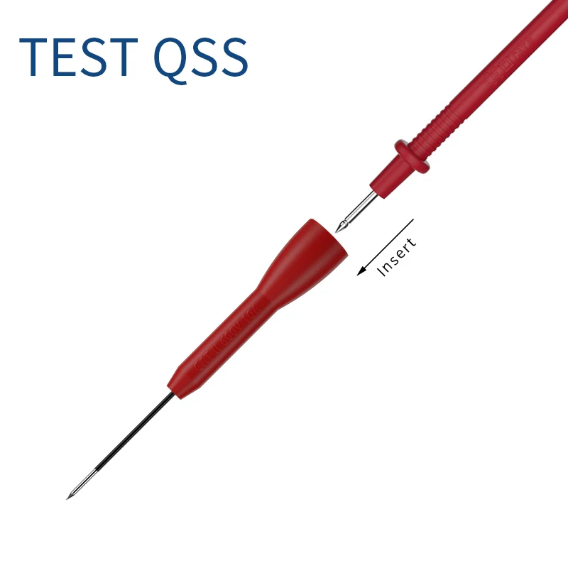 QSS 1mm Test Probe Insulation Multi-meter Needle Stainless Test Pin Non-destructive Multimeter Test Probes Diagnostic Q.30038