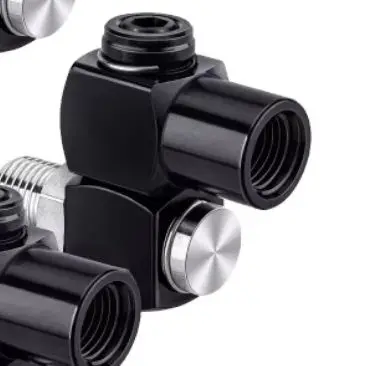 2 Pack 1/4in NPT 360 Degree Swivel Air Hose Fitting Quick Connect Metal Adapter For Pneumatic Compressor Tool Leak Black view 3