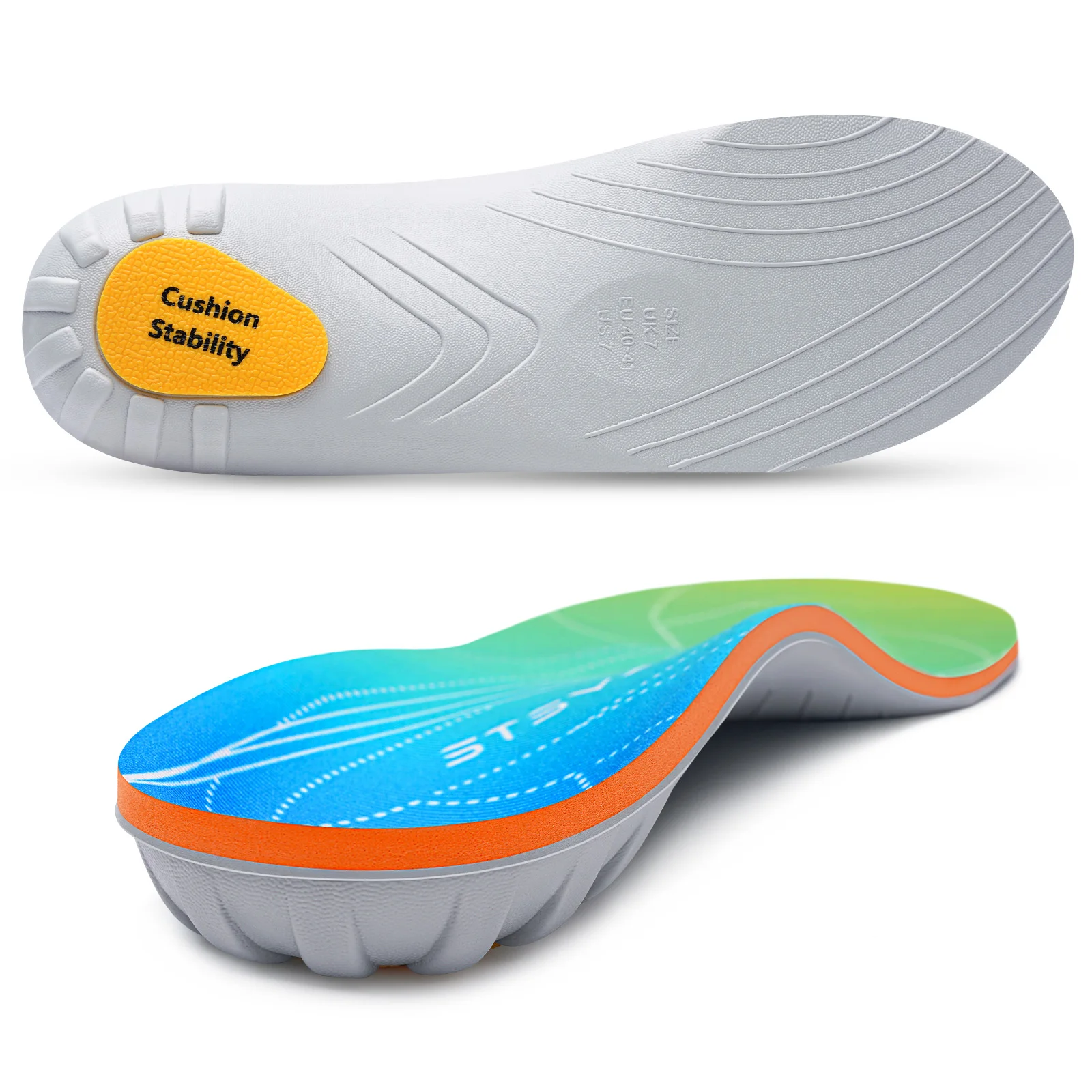 

iFitna Plantar Fasciitis Relief Orthopedic Shoe Insole Metatarsal Pain Flat Feet Arch Support Insert Men&Women Standing All Day