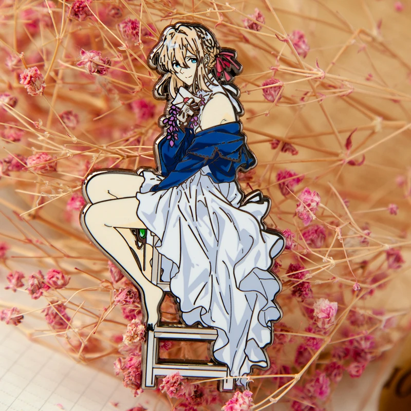 

Violet and The Evergarden Pin High Quality Refined Smoothing Enamel Brooch Anime Same Lapel Badge Collection Jewelry