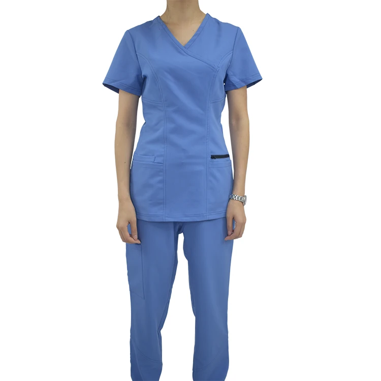 Protective Female and Male Hospital Workwear Short/Long Sleeve Medical Scrubs Uniforms Designs Sialkot