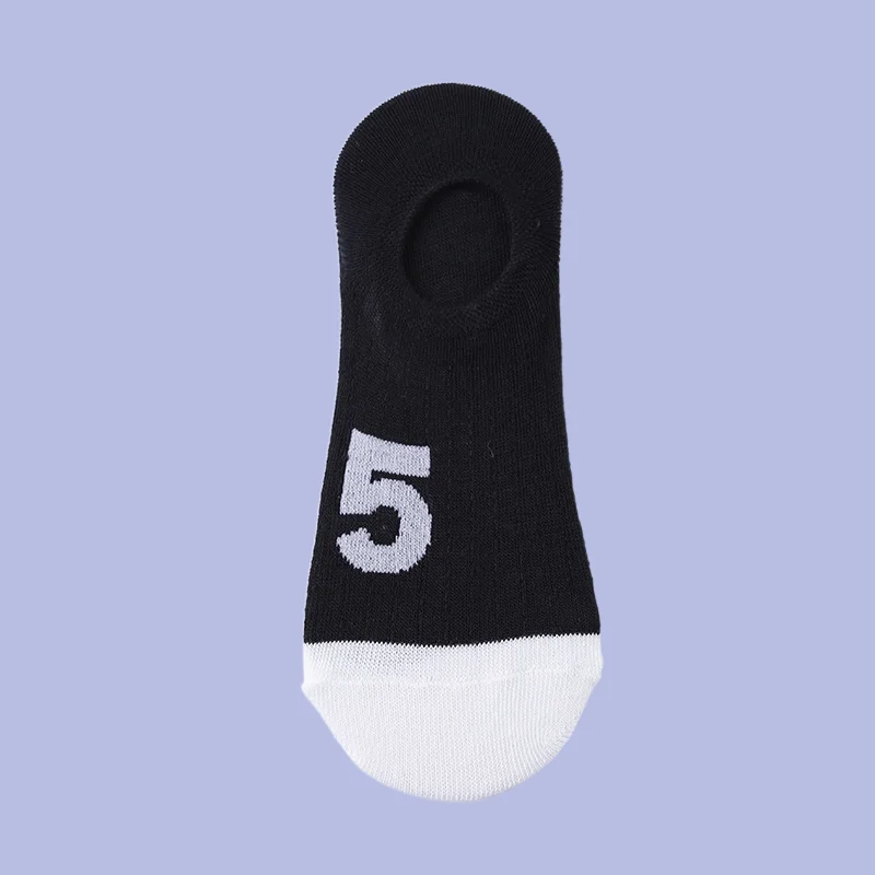 6/12 Pairs Black And White Breathalbe Boat Socks Women Thin Cotton Socks Summer Short Socks Low-cut Shallow Invisible Socks