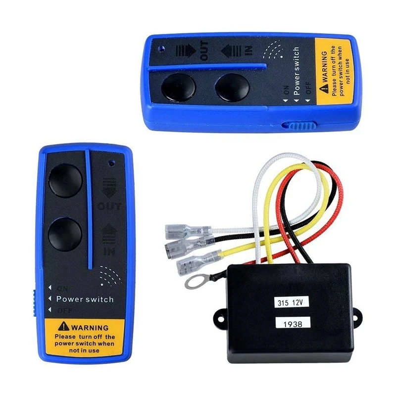 Universal 12V 500A Winch Remote Contactor Winch Control Solenoid Relay Twin Wireless Remote Recovery Car Accessories A