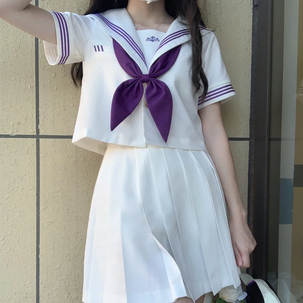 jk uniform Japanese student JK sailor suit long-sleeved intermediate suit Cosplay-Friendly Uniform Cute Japanese Style Uniform