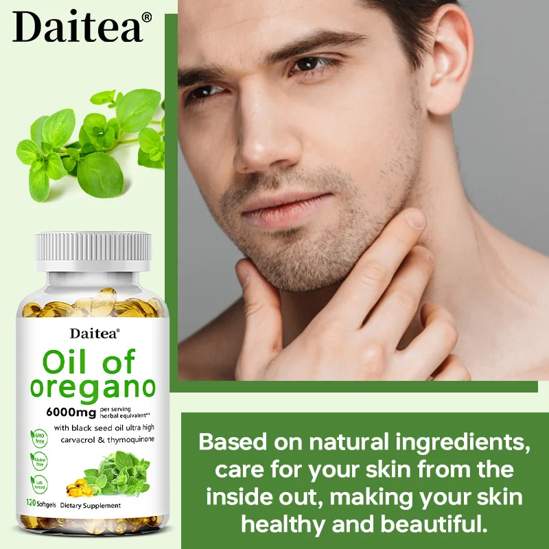 زيت الأوريجانو كبسولات هلامية - يعزز صحة الهضم والأمعاء، وتوازن نباتات الأمعاء، والدورة الدموية، وجهاز المناعة #1