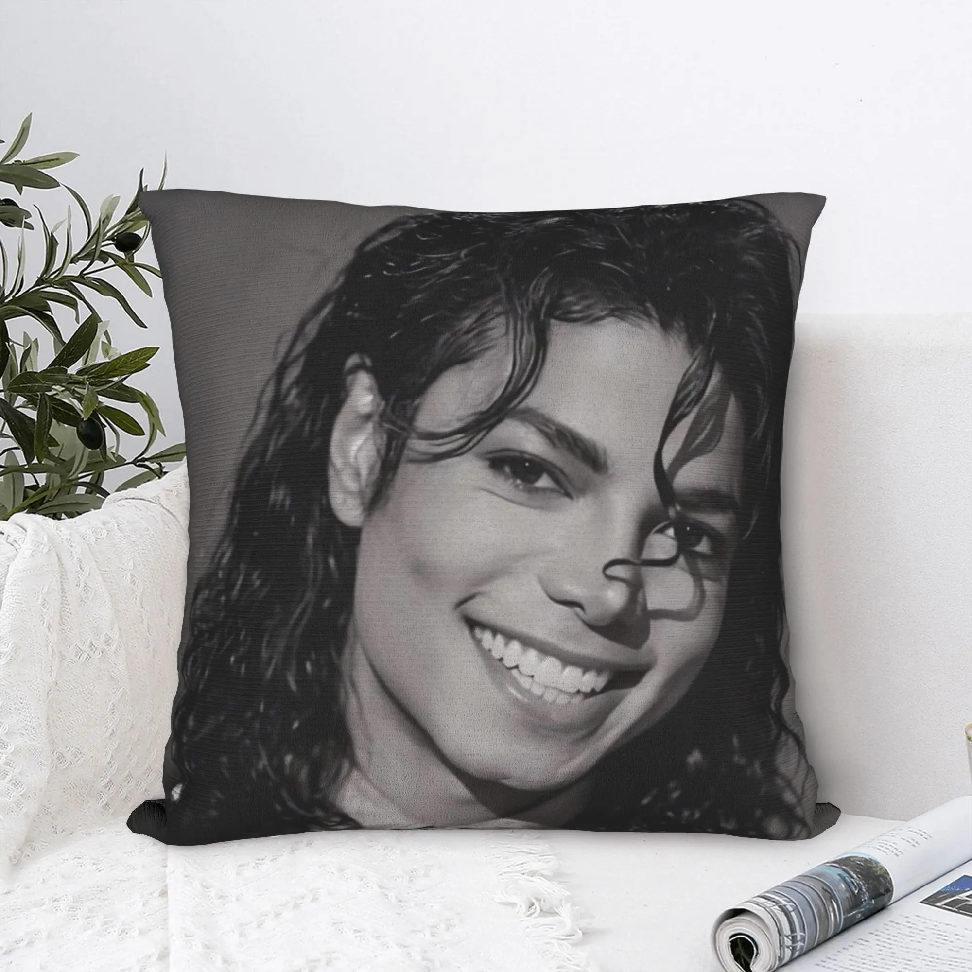 Michaels Jacksons Singer Pop Pillowcase Printing Cushion Cover Decorative Throw Pillow Case Cover Home Dropshipping 18''