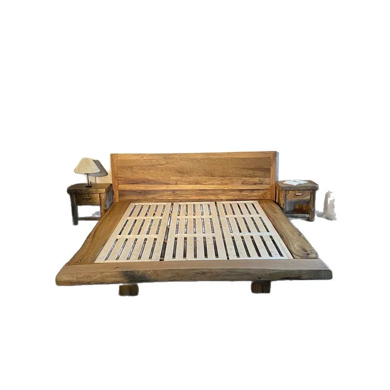 

Full solid wood floor bed master bedroom bed master bedroom simple floor bed