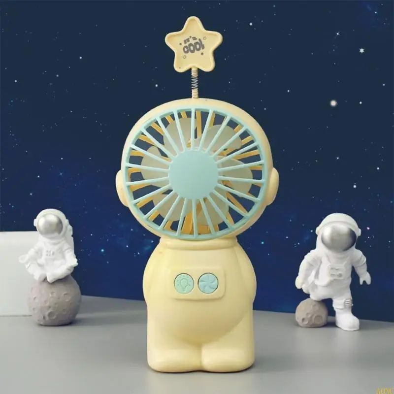

A0NC Spaceman Cooling Portable Handheld Desktop Fan Fan с светодиодным освещением для домашнего офиса
