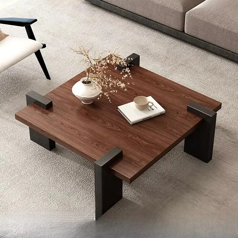 

Wood Designer Coffee Table Luxury Rustic Brown Minimalist Space Saving Coffee Table Modern Design Couchtisch Furniture For Home