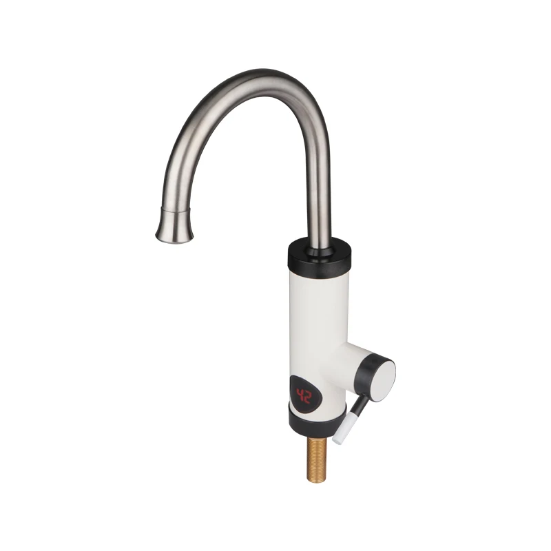 LED Digital Display Electric Faucet Single Handle Instant Hot Water Tap with Side Spray for Bathroom & RV