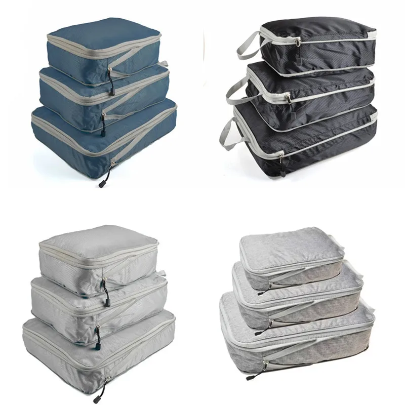여행용 필수품 수하물 정리함 가방 세트, 대형, 중형, 소형, 3 가지 크기의 여행 액세서리, 1 개, 3 개
