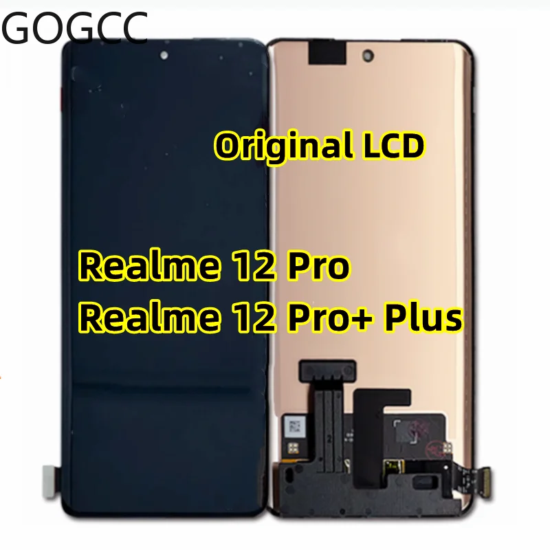 

LCD + Frame Original For Realme 12 Pro 12 Pro+ Plus OLED LCD Display Touch Screen Digitizer Assembly RMX3840 RMX3842 Replacement