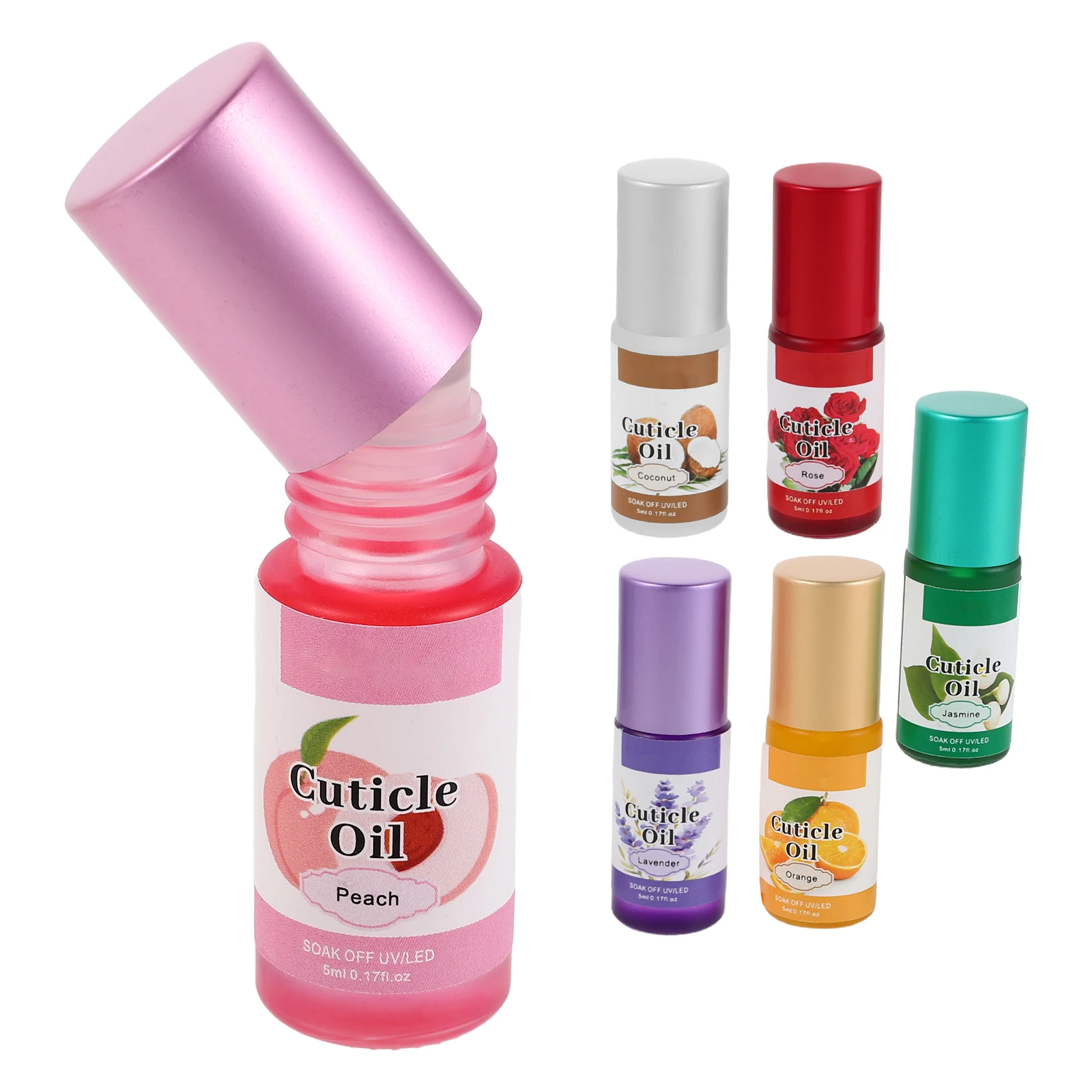 6 Stuks Voedende Nagelriemolie Roller Natuurlijke Hydraterende Nagel Behandeling Snel Absorberende Reparatie Versterken Nagels Zachte Gladde Nagelriemen