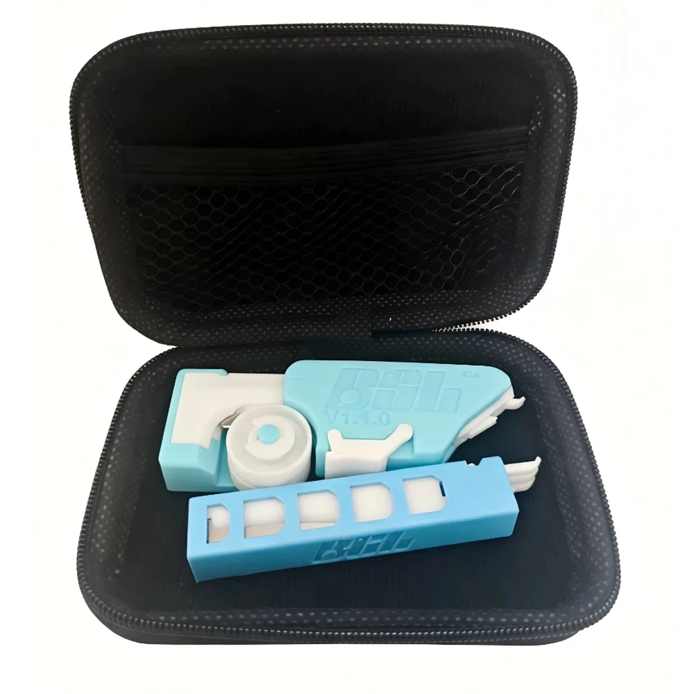 Table Tennis Rubber Sheet Cutter Set Manual Cutting Tool with 4PCS Spare Blades and Portable Storage Bag （Color Randomly）