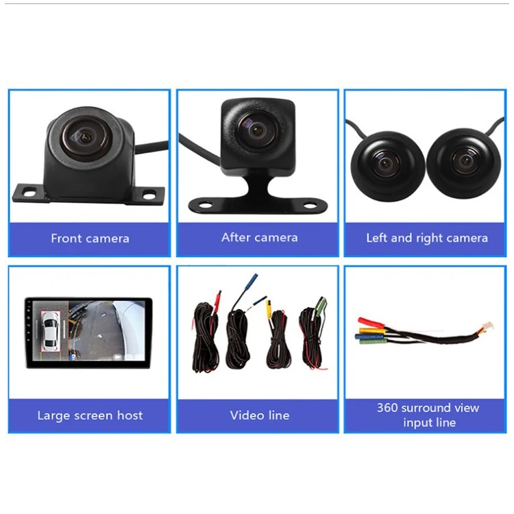 9-inch Android System Car Radio Navigation 360-degree Full View Car Surveillance System GPS USB Connection FM Wave Band
