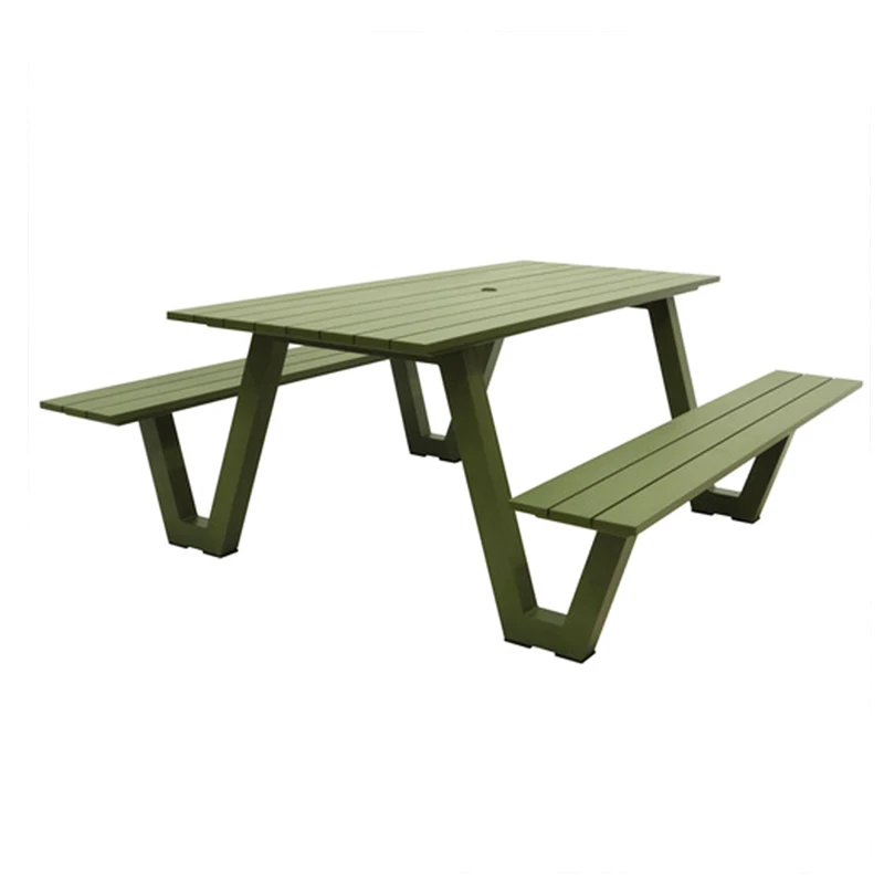 Camping Dining Table Durable Aluminum Patio Set Accept Place Parasols Beach Table Kitchen Table Outdoor Furniture
