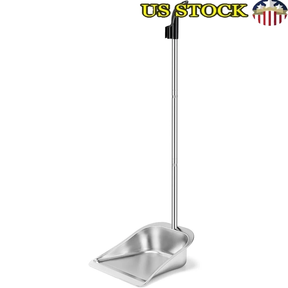 

Сверхмощная пылесборник с длинной ручкой, 35-дюймовый металлический совок, вертикальный дизайн, удобная чистка дома, гаража, офиса