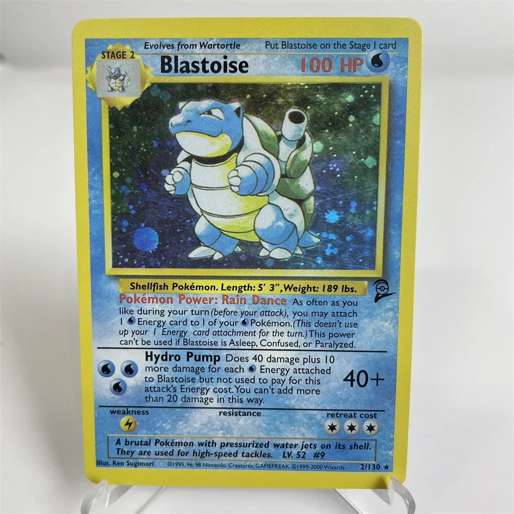 Tarjetas holográficas de colección PKM para niños, tarjeta Proxy PTCG, tarjeta de papel de núcleo azul, Vaporeon PKM, SnorlaxDragonite, Blastoise