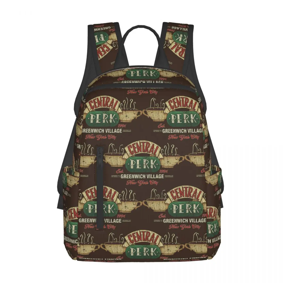 セントラルパークフレンズロゴバックパックデイパック大容量男の子女の子ブックバッグスクールバッグショルダーバッグ男性女性用