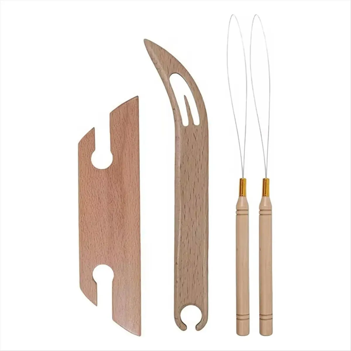 A56K Professhional Wooden Beveled Inkle Weaving -Kit, Knitting Weaving -Tools for Weaving Accessories