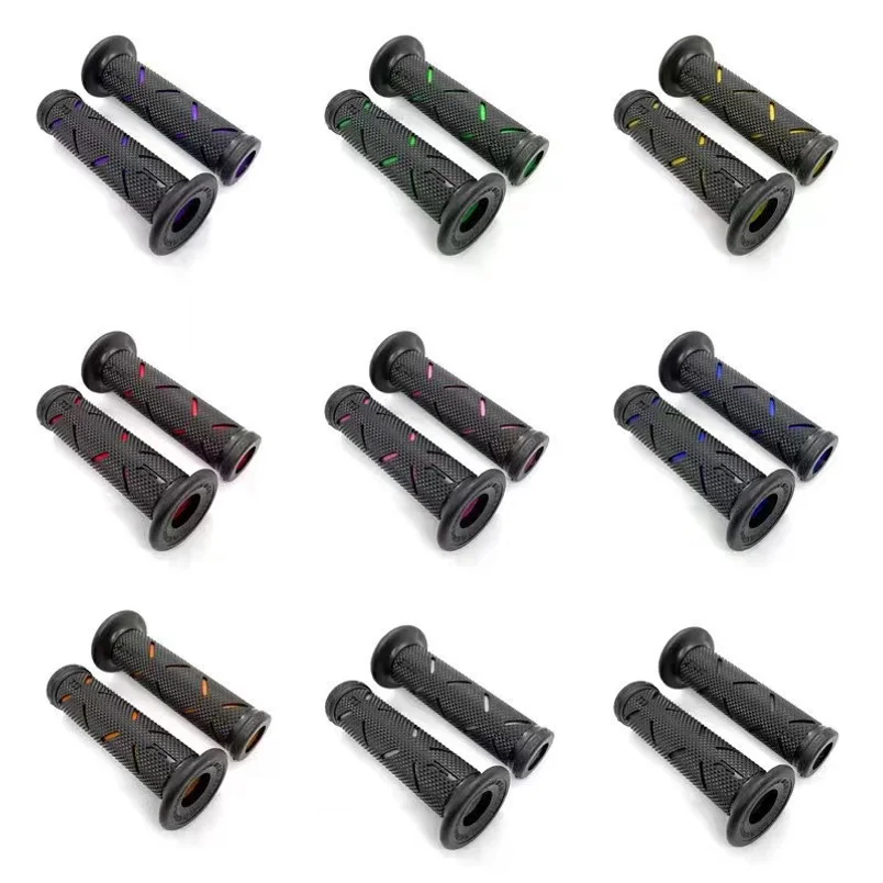 Motorcycle Mod Retro Rubber Handlebar Grips Racing GP Style Non-slip Comfort Hand Grips Universal For Most Motorcycles
