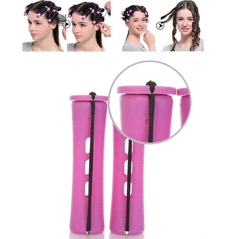 12Pcs Short Cold Wave Hair Perm Rods No Heat Curling Rollers Professional Hair Styling Curler Tools For Salon