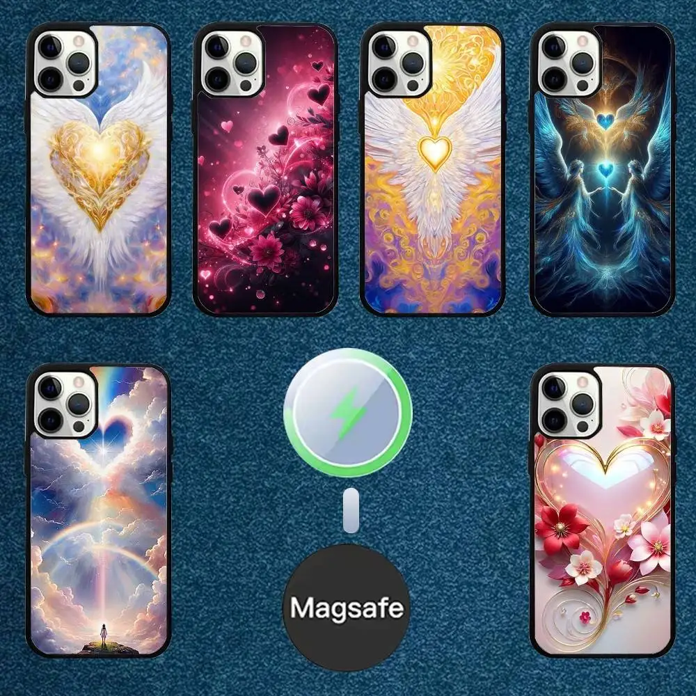 

Love Heart Phone Case For iPhone 16,15,14,13,12,11,Plus,Pro,Max Mini Magsafe Magnetic Wireless Charging