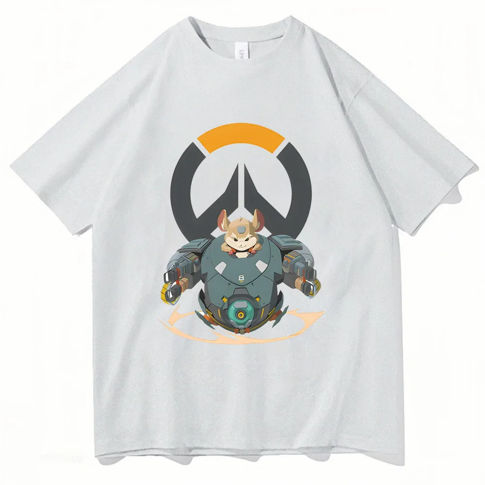 Summer Overwatch Games Graphic Printed Men T-shirts High Quality Harajuku Clothes Casual Loose Short Sleeve Women Tee-shirts Top