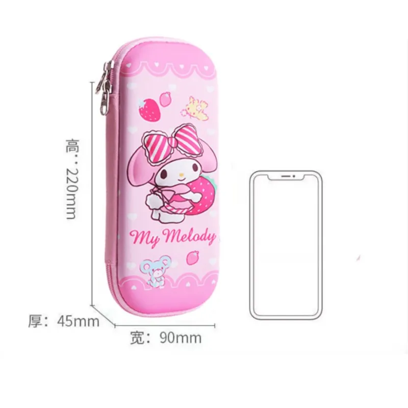 Cartoon 3D Cinnamoroll Anime Pencil Case Cute Melody Large Capacity Pen Holder Girls Boy Kids School Stationery Pencil Box Gift