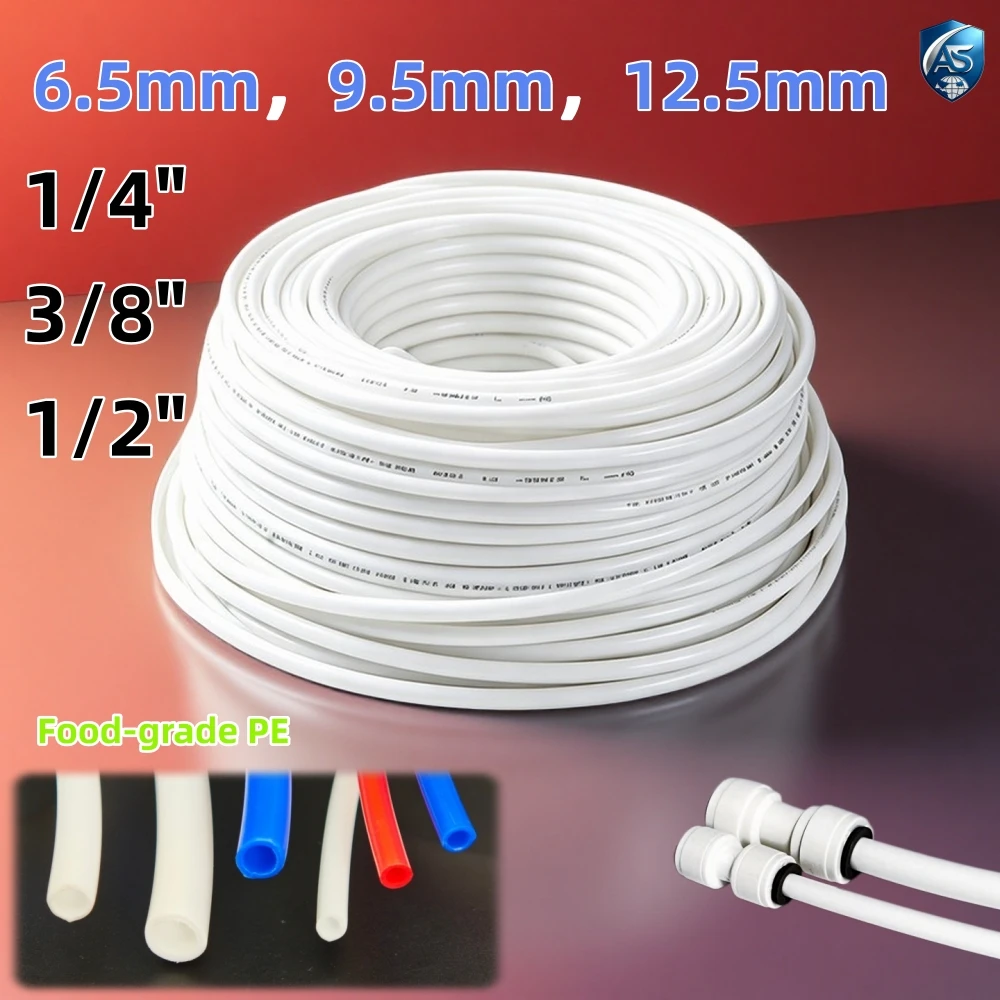 1/2/5M Food Grade PE Hose Outer Diameter 6.5/9.5/12.5mm Water Purifier Reverse Osmosis RO System Ice Maker Pneumatic Intubation