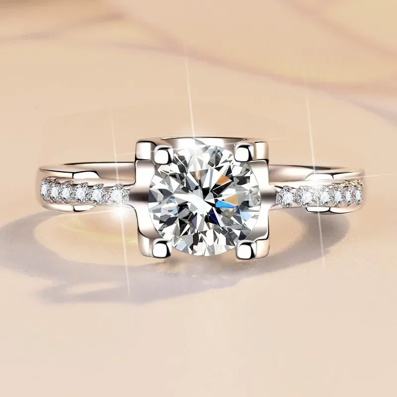 Eldorado Gold  Eldorado Gold Bullhead Fashion Women's Ring PT950 Platinum Moissanite 2Ct - Stone-enhancing bullhead, 2ct shine,
