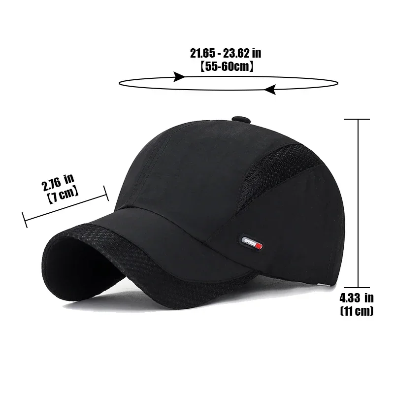Summer Breathable Mesh Quick-Drying Hat Outdoor Sports Sun Hat Red Leather Label Sun Protection Sun Hat