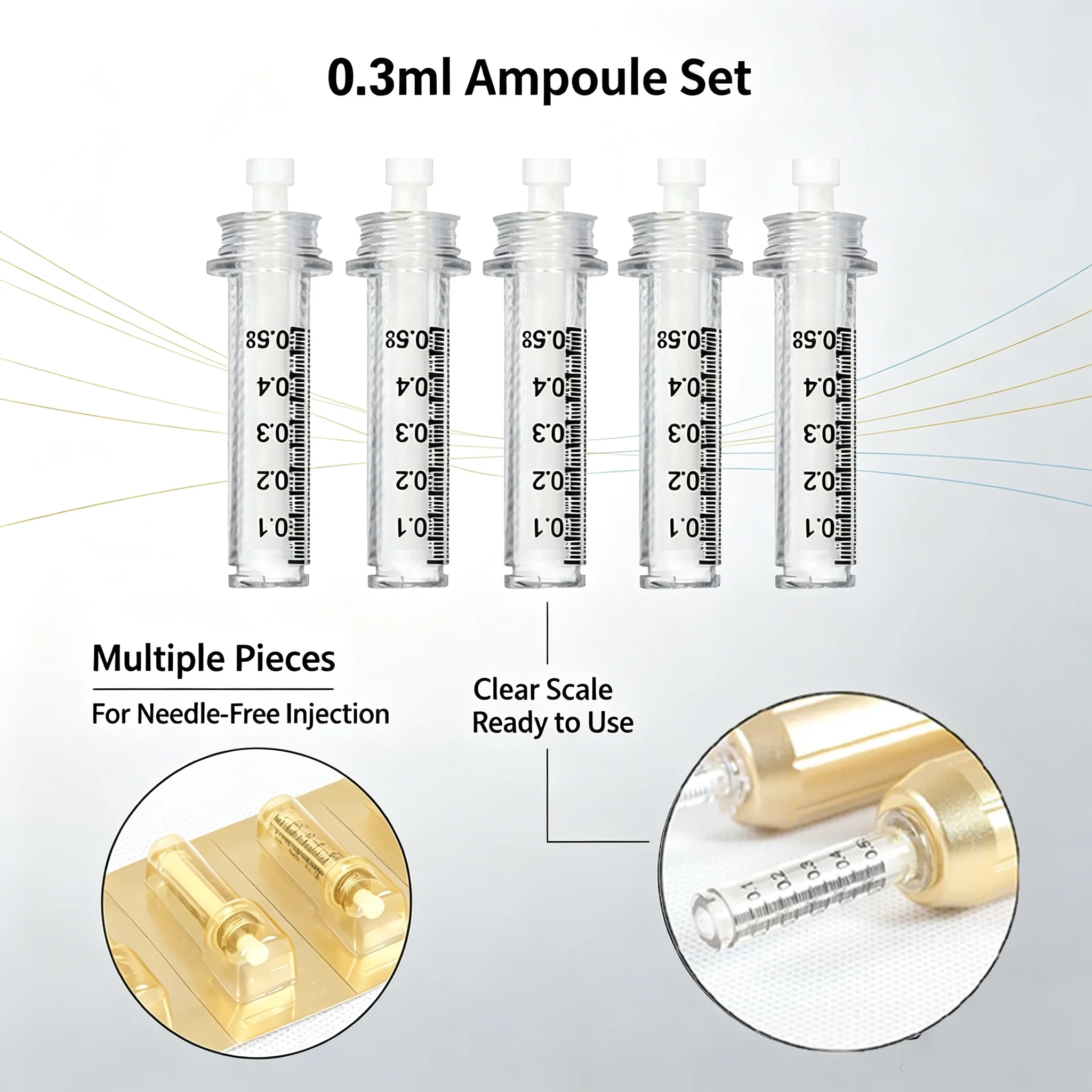 0.3ml hyaluronic acid ampoule head/ampoule shock-absorbing pad needle beauty and skincare tips