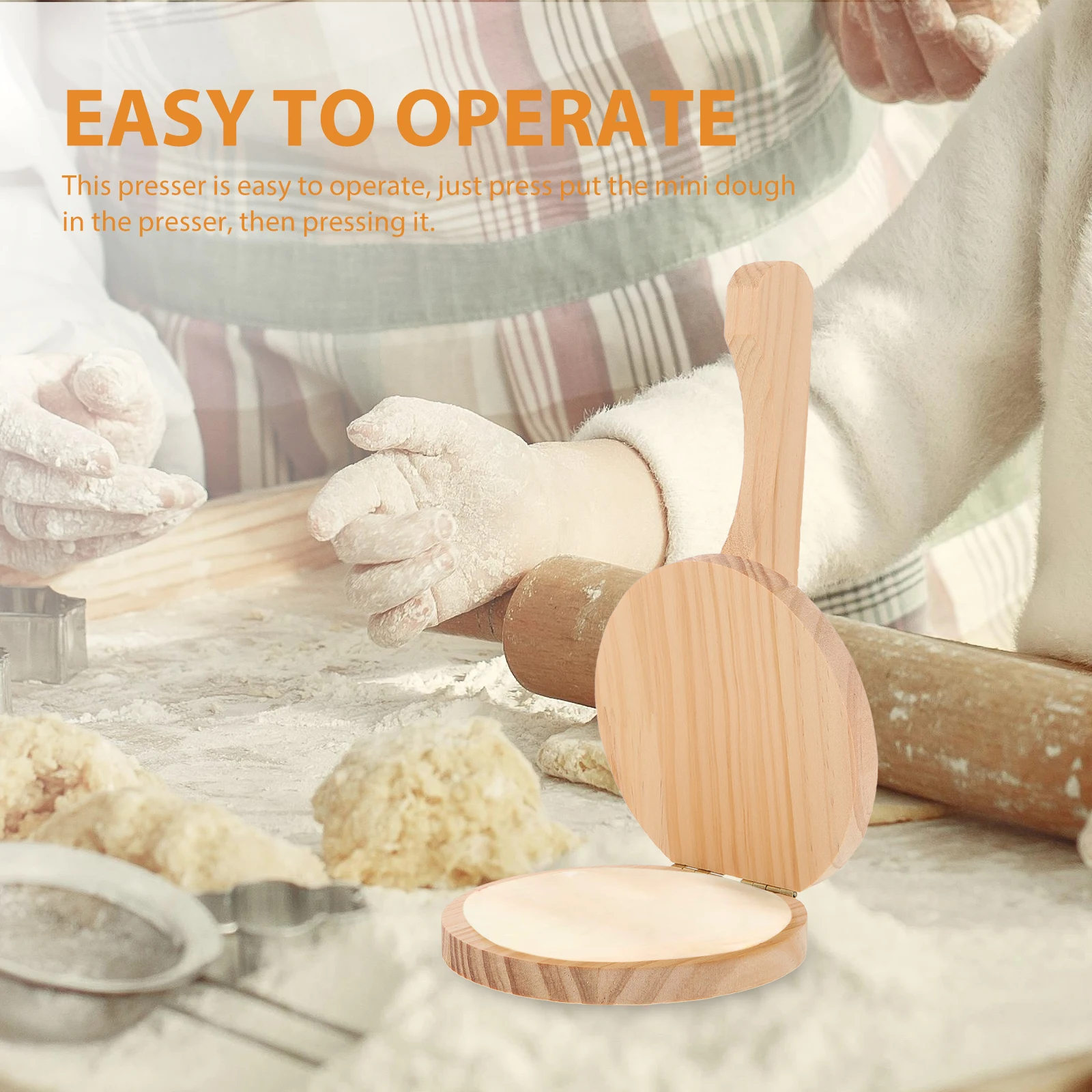 

Wooden Dumpling Skin Press 21 5x12 5cm Portable Manual Dough Presser Kitchen Tool for Homemade Dumplings Ravioli Pie Crust