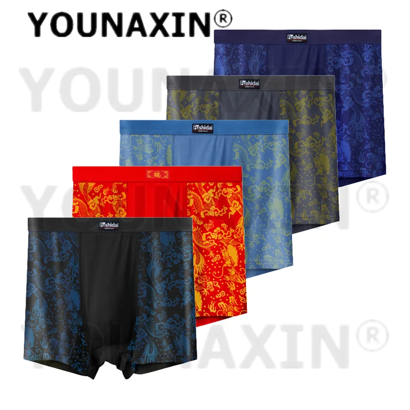 5 Pieces Men's Plus Size Underwear Panties Boxer Oversize Underpants Big Undies Large Shorts 3XL 4XL 5XL 6XL 7XL 8XL 9XL 10XL