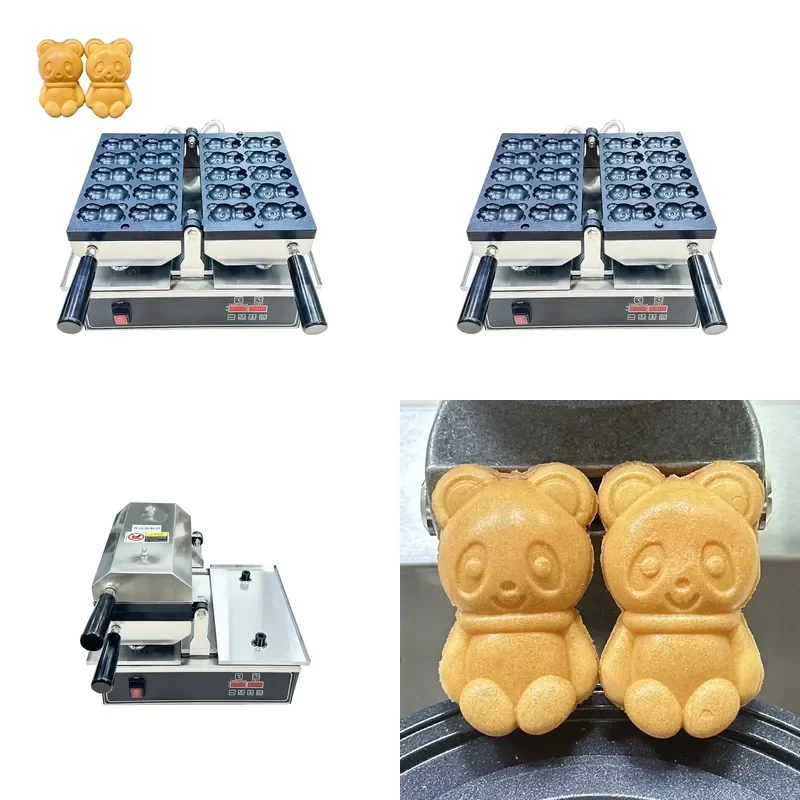 for First Flight Commercial 10 Panda Bread Machine Snapper Roaster Internet Celebrity Snack Maker Kitchen Equipment